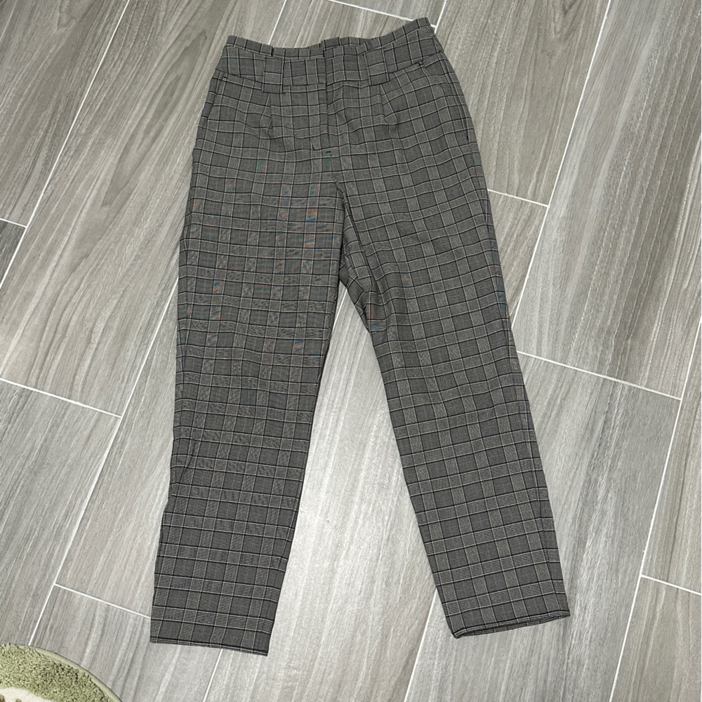 Express Women's Charcoal Plaid Dress Pants